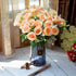 NURCIX 24 (24 Roses Bouquet Plant Simulation Flowers Western Bud Bud Roses Fake Flowers Wedding Hand Bouquet red