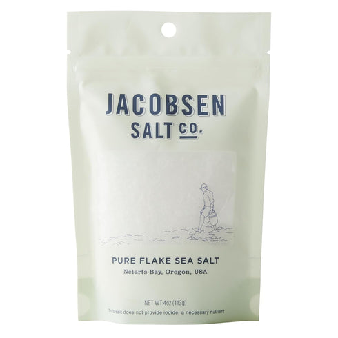 Jacobsen Salt Co. Pure Flake Sea Salt – Kosher, Coarse, Non-Iodized, Gourmet, 4oz Made in USA