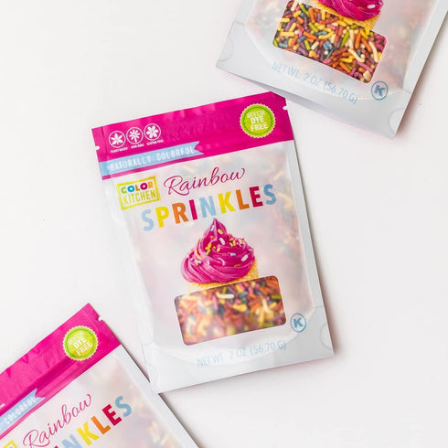 Color Kitchen Rainbow Sprinkles - Natural Ingredients for Baking, Ice Cream, Cookies, Gluten-Free, 3 OZ