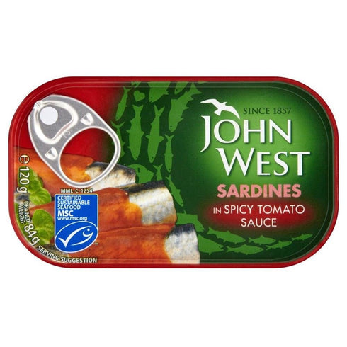 John West Sardines in Spicy Tomato Sauce (120g) - Pack of 2