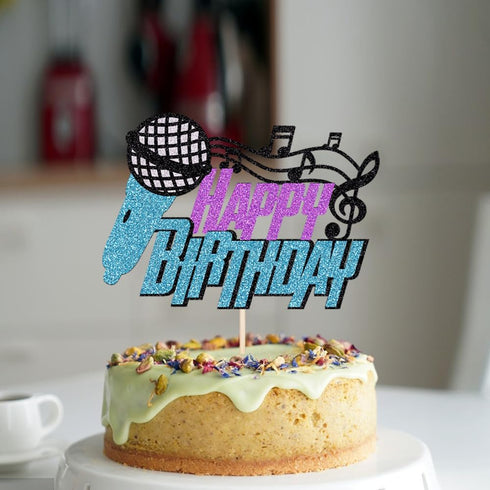 Music Birthday Cake DecorationHost Music Cake Decor Karaoke Musical Theme Cake DecorationMusician Party Birthday party
