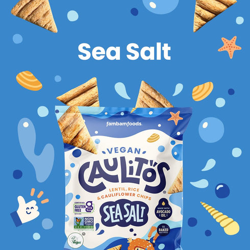 15 Pack (15 oz, Caulitos | Lentil, Rice & Cauliflower Chips | Organic, Gluten-Free, Non-GMO, Kosher, Nut-Free, Baked