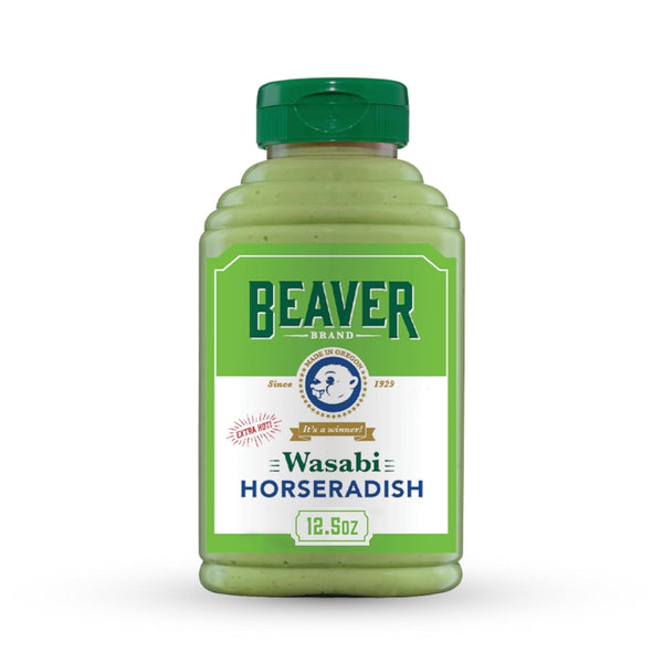 Beaver Brand Extra Hot Wasabi Horseradish sauce, 12.5 oz squeeze bottle