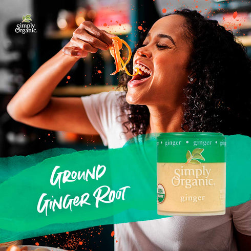Simply Organic Ground Ginger Root, Certified Organic, 0.42 oz, Pack of 6