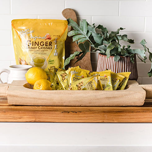 30 Prince of Peace Instant Ginger Honey Crystals, Sachets Instant Hot or Cold Beverage Easy to Brew Ginger and Honey