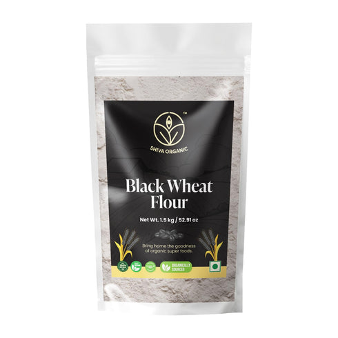 Shiva Organic Black Wheat Atta - 1.5 kg | High Fiber, Low