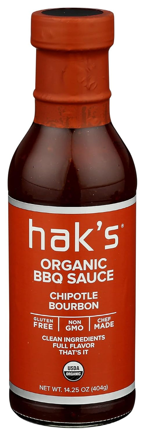HAKS Organic Chipotle Bourbon BBQ Sauce, 14.25 oz
