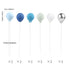 Ercadio Balloon Cupcake Toppers, 6 Colors Resin Round Shape 3D Balloons Cake Picks for Baby Shower Boys Birthday Party