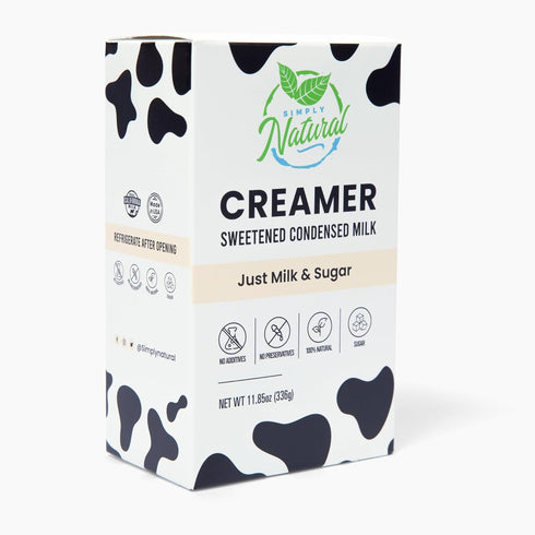 12 28 (12) Simply Natural Sweetened Condensed Milk Creamer, Single-Serve gram Sachets, Made in USA, No Additives