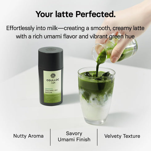 (1.41oz, 40g) OSULLOC Volcanic Isle Matcha Powder, Ceremonial Grade Korean Matcha for lattes, Green tea powder from