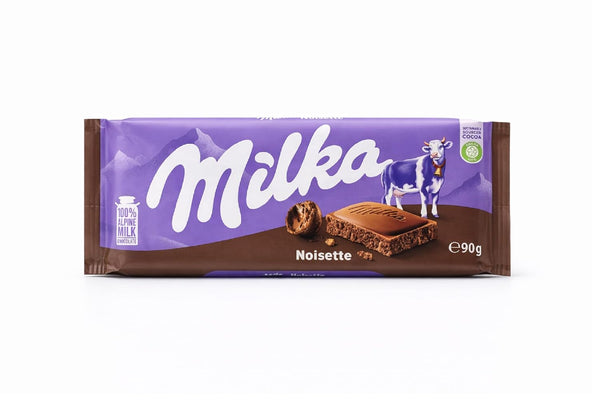 The Indulgence Milka Noisette Milk Chocolate 90g (Pack of 10)