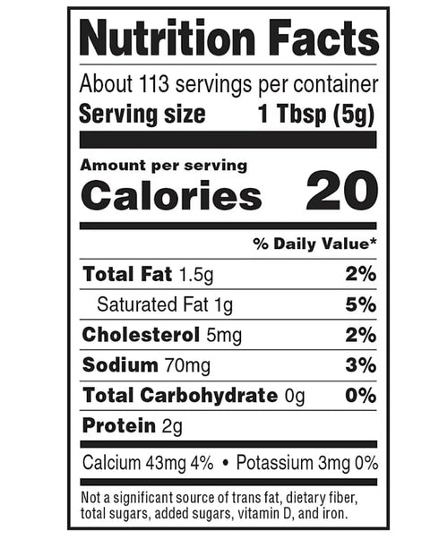 Generic 10 20 oz, 1.25 lb Grated Parmesan Cheese to your pasta, pizza, soups and salads to enjoy a delightful flavor