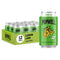 Popwell Caffeine Lemon Lime Better-For-You Prebiotic Soda, with 6g Fiber, 1g Sugar,