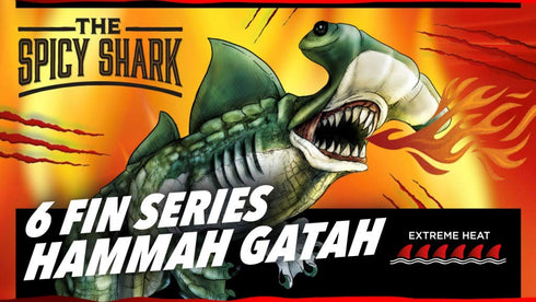 The Spicy Shark Hammah 7-Pot Gatah Extreme Heat Hot Sauce - Made with Scorpion Pepper, Habanero, Carolina Reaper Pepper