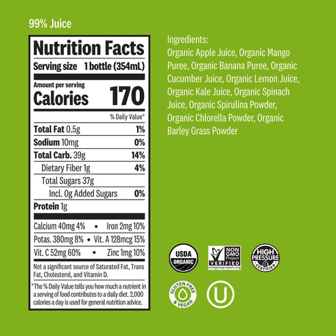 12 6 Suja Essentials Organic Green Delight Juice, Fluid Ounce -- per case.