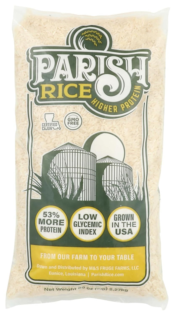 Parish White Rice High-Protein Rice with Low Glycemic Index Locally Grown Long-Grain
