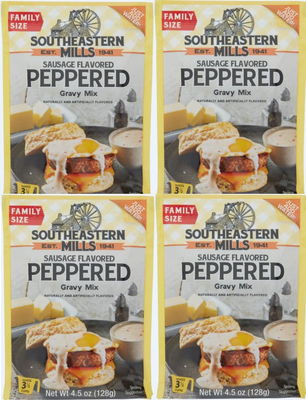 Generic Pack Of 4 Peppered Gravy Mix with Sausage, 4.5 oz