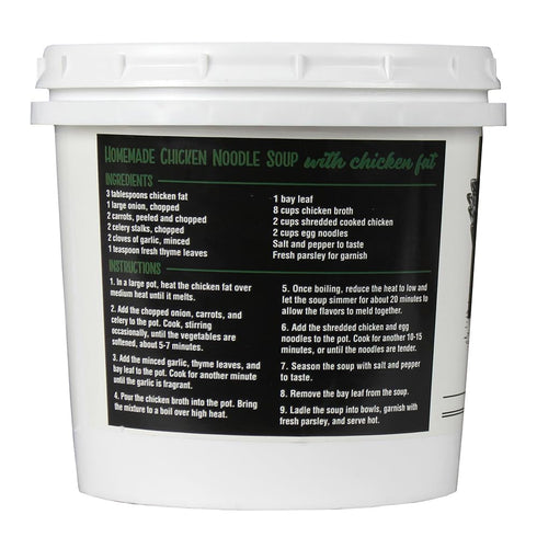 Cornhusker Kitchen 1.5 lb Gourmet Rendered Chicken Fat | Tub | Paleo-Friendly Cooking & Baking Fat by