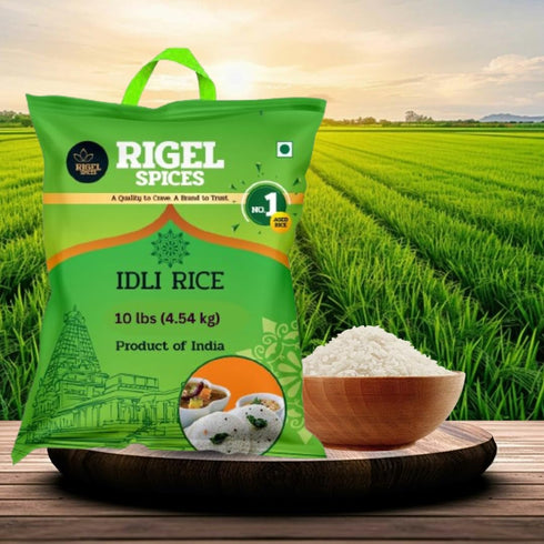 Rice10 lbs (4.54 Rigel Spices Idly kg) | Authentic South Indian Rice for Soft & Fluffy Idlis and Crispy Dosas | Ideal