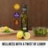 8.45 oz Organic Lemon Infused Extra Virgin Olive Oil French Glass Bottle, Single Origin Ultra Premium Gourmet Cooking