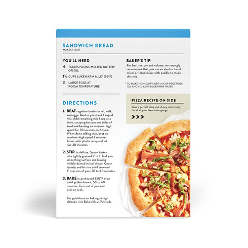 18.25 King Arthur, Gluten-Free Bread and Pizza Mix, Gluten-Free, Non-GMO Project Verified, Certified Kosher, Ounces