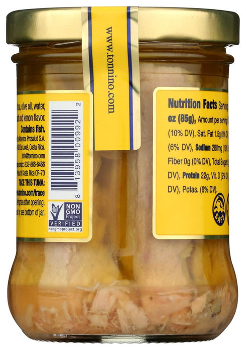 6.7 oz 3PC Tonnino Tuna Fillets with Lemon & Pepper in Olive Oil