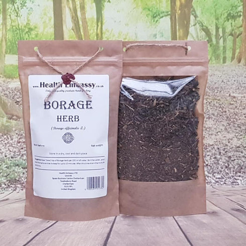Health Embassy Borage Herb | Borago Officinalis L | 100% Natural Herbal Tea (50g)