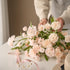 HXSCOO Carnation Simulation Bouquet Vase Flower Arrangement Plastic Flower Decoration Flower Dining Room Living Room