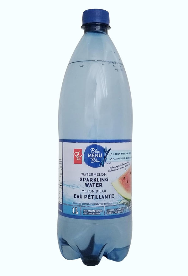 President Choice PC Blue Menu Watermelon Flavored Sparkling Water, 1L/35.2 fl oz