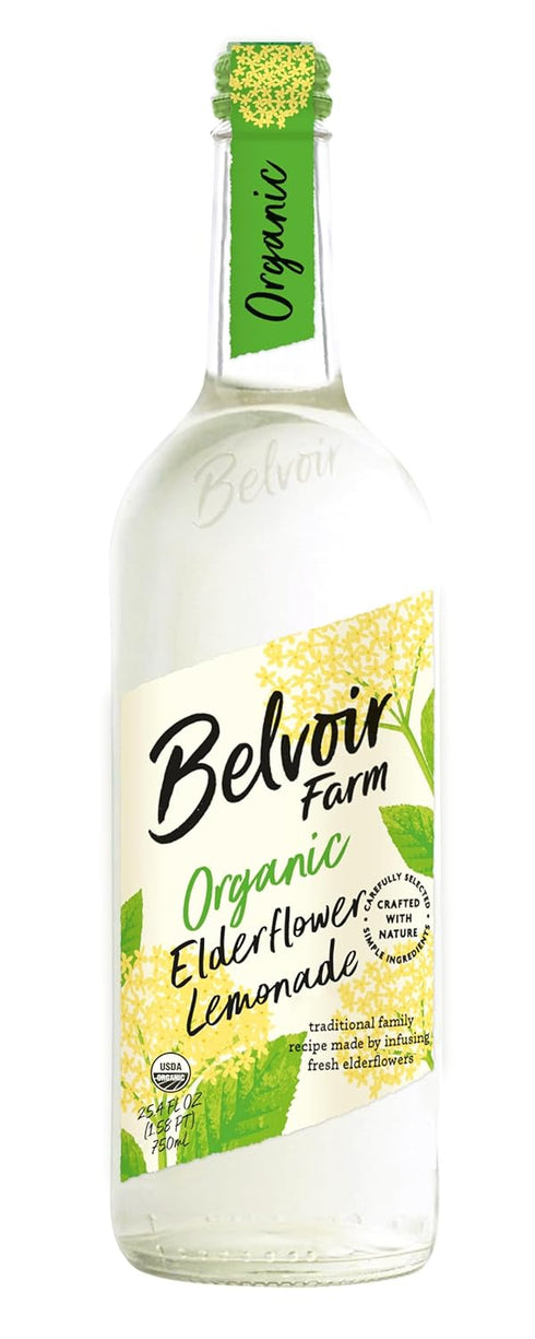 BELVOIR FRUIT FARMS Belvoir Organic Elderflower Lemonade, 25.4 Fl Oz | Organic and Refreshing Elderflower