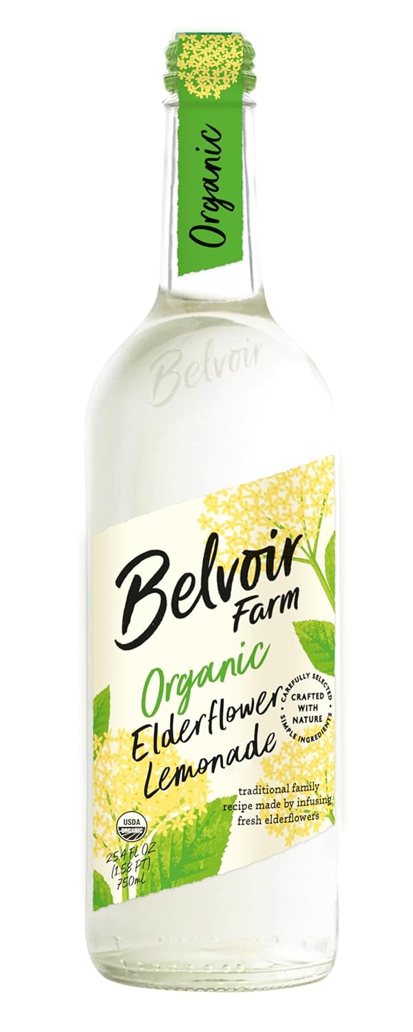 BELVOIR FRUIT FARMS Belvoir Organic Elderflower Lemonade, 25.4 Fl Oz | Organic and Refreshing Elderflower