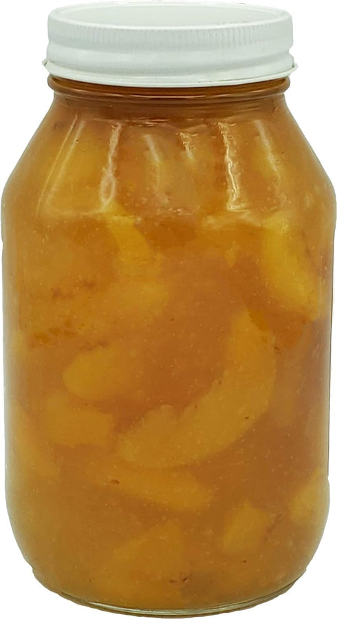 Amish Buggy 32 Oz Amish Pie Filling No Sugar Added Peach- TWO Jars