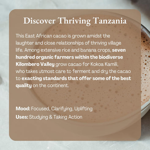 100% 8oz ORA Ceremonial Cacao - Thriving Tanzania - Organic Cacao - Ethical - Regenerative - High Flavanol - Coffee