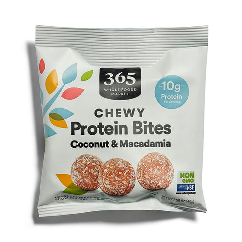 365 by Whole Foods Market, Coconut Macadamia Protein Chewy Bites, 1.58 Ounce