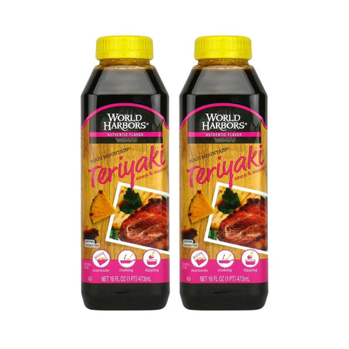 World Harbors Maui Mountain Teriyaki Sauce & Marinade Perfect for Fish, Chicken,
