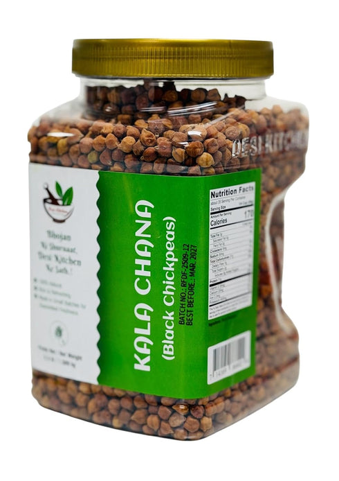DESI KITCHEN AUTHENTIC INDIAN PRODUCTS 3.5lb (1.589 100% Desi Kitchen Kala Chana kg) Black Chickpeas | Premium Quality