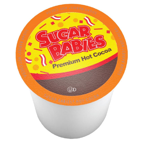 Sugar Babies Hot Cocoa Pods - Caramel Flavor, Compatible with Keurig K-Cup Brewers, 12 Count