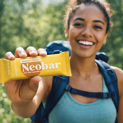 12 Count NEOBAR Banana Peanut Fruit and Nut Bars - Plant-Based Vegan Snack Bars, Gluten Free Dairy Free Snacks, No