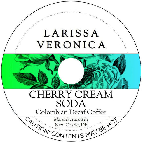 Larissa Veronica Cherry Cream Soda Colombian Decaf Coffee (Single Serve K-Cup Pods) (Gourmet, Naturally