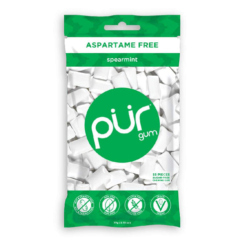 Pur Gum Variety Pack, Peppermint, Pomegranate Mint, Spearmint, Wintergreen, 55 Pieces each