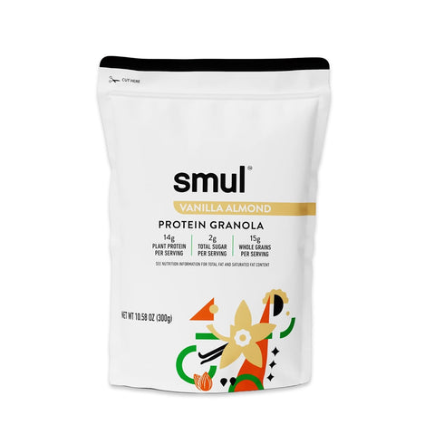 smul Wholegrain Protein Granola Vanilla Almond Granola for a Nutritious Breakfast Plant-Based,