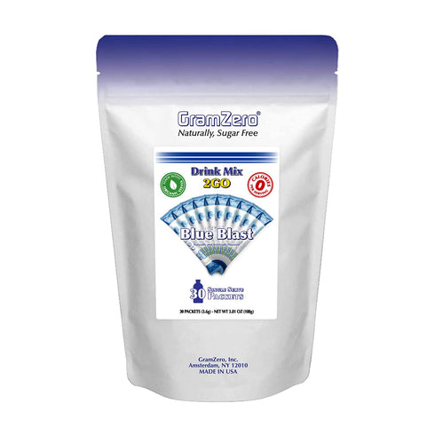 GramZero 2GO Sticks - Blue Blast, Zero Calorie Sugar Free Drink Mix,