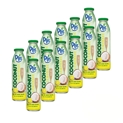 Plis Coconut Water Lemonade or Limeade w/Natural Juice and Coconut, 10.1 FL