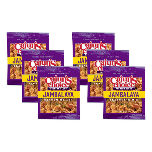 Cajun's Choice Jambalaya Seasoning Mix - 0.42 oz Packets, Pack of 6,