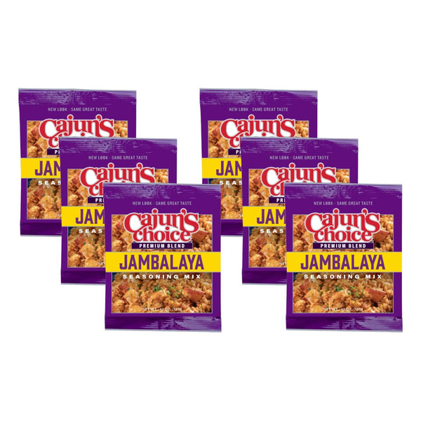 Cajun's Choice Jambalaya Seasoning Mix - 0.42 oz Packets, Pack of 6,