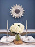 6 KaBloom - Beauty White Hydrangeas with vase - Fresh Flowers for Birthday, Valentine's & Mother's Day