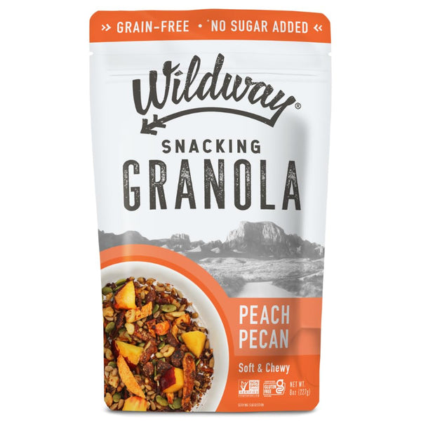 Wildway Keto Granola | Peach Pecan | Grain-Free, Certified Gluten-Free Cereal |