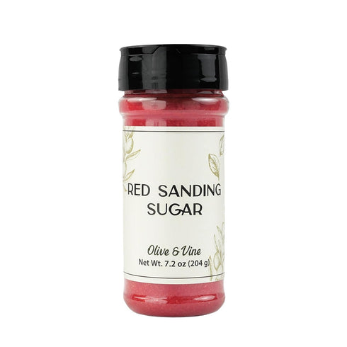 Olive & Vine Red Sanding Sugar, Sweet Finish, For Baking & Decorating,