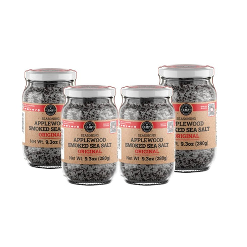 Pack of 4 SMP Applewood Smoked Sea Salt 9.38 oz, 100% Natural