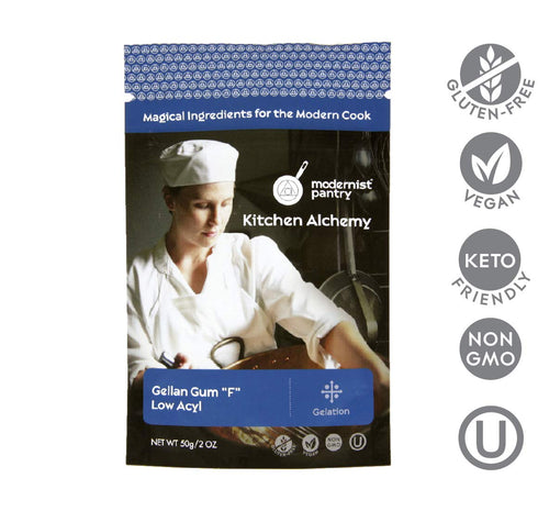 Pure Gellan Gum F - Low Acyl, Non-GMO Vegan, OU Kosher Certified - 50g/2oz